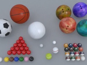 공 스포츠 팩 3D 모델