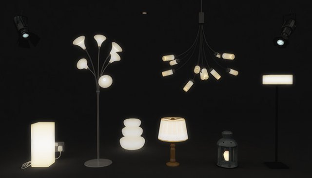 lamps and lights pack Modello 3D .c4d .max .obj .3ds .fbx .stl .blend 