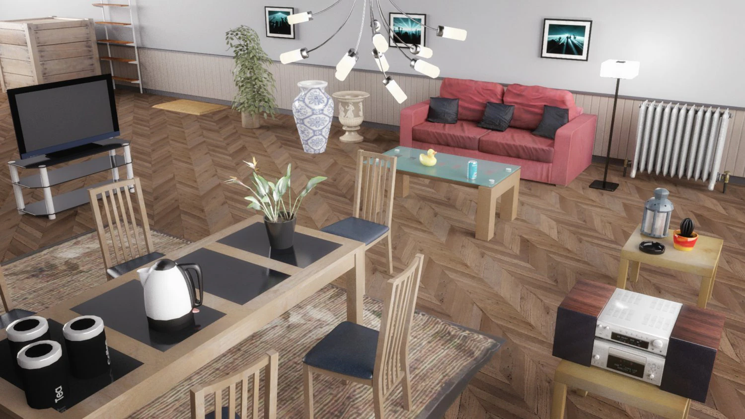 interior props pack 3D Model .c4d .max .obj .3ds .fbx .stl .blend 