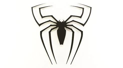 spiderman logo 3D Model .c4d .max .obj .3ds .fbx .stl .blend