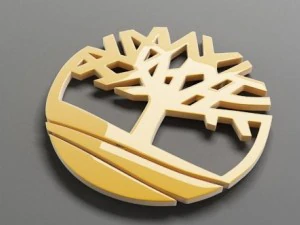 timberland 3d logo 3D Model