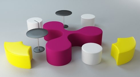 three way table 3D Model .c4d .max .obj .3ds .fbx .stl .blend 