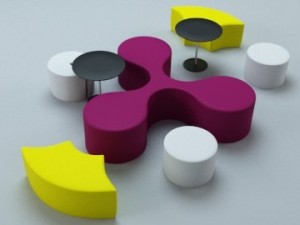 three way table 3D Model