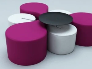 three way table 3D Model