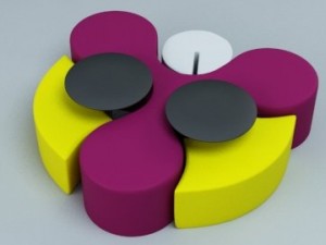 three way table 3D Model