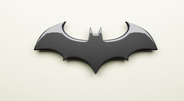 batman arkham city logo 3D 모델 .c4d .max .obj .3ds .fbx .stl .blend 