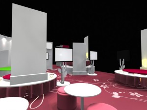 6x12 booth exhibition 3D Model