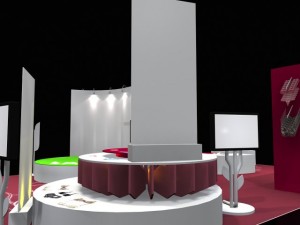 6x12 booth exhibition 3D Model