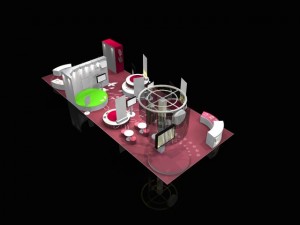 6x12 booth exhibition 3D Model