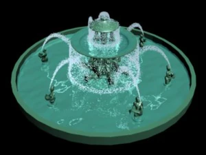 parijs las vegas geanimeerde fontein 3D Model