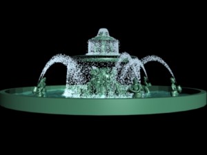 paris las vegas animated fountain 3D-Modell