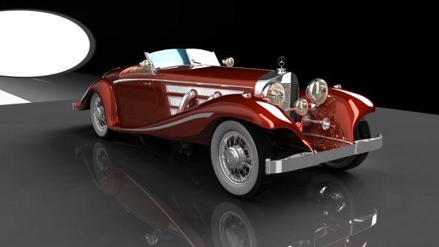 1936 mercedesbenz 540k spezial roadster 3D Model .c4d .max .obj .3ds .fbx .stl .blend 
