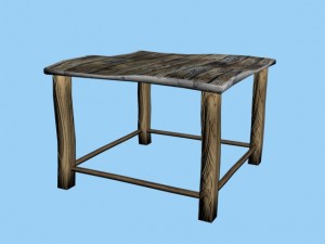 wooden table 3D Модель