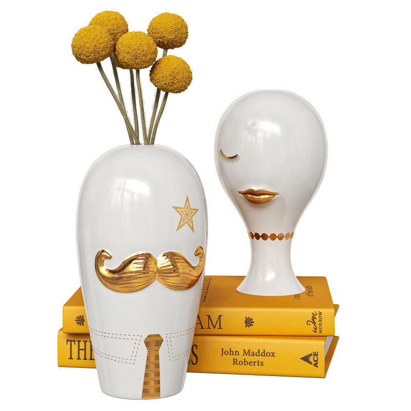 Jonathan Adler gilded Misia and Salvadore vases Modelo 3D .c4d .max .obj .3ds .fbx .stl .blend 