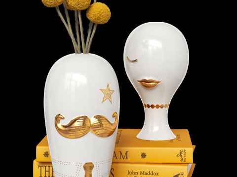 Jonathan Adler gilded Misia and Salvadore vases Modelo 3D
