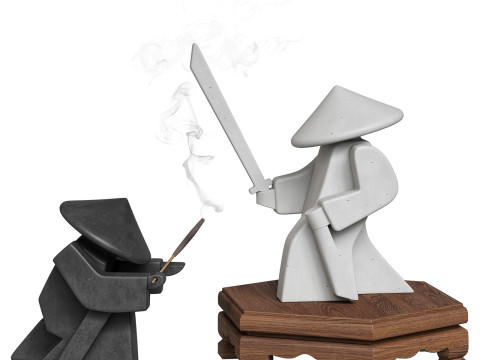 Incense stand Samurai Modèle 3D