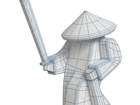 Incense stand Samurai Modèle 3D
