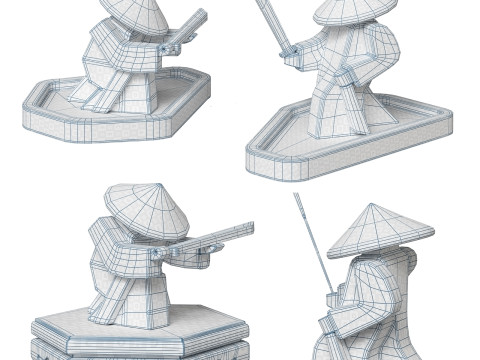 Incense stand Samurai Modèle 3D