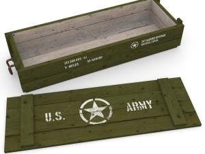 us army crate Modèle 3D