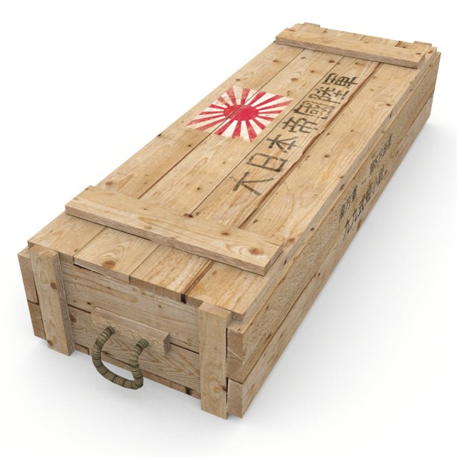 imperial japanese army crate 3D Model .c4d .max .obj .3ds .fbx .stl .blend 