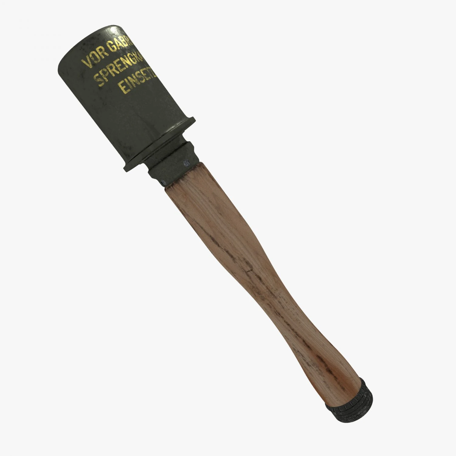 Alman el bombası m24 3D Model .c4d .max .obj .3ds .fbx .stl .blend 