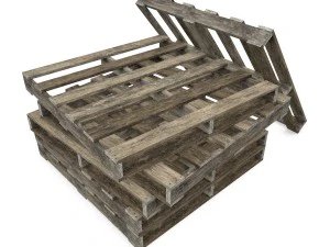 australian pallets low poly 3D Model