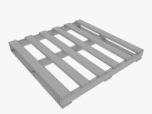 australian pallets low poly 3D Model