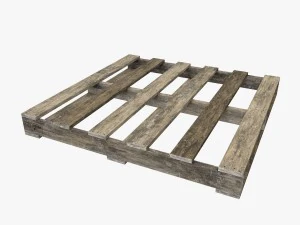 australian pallets low poly 3D Model