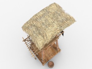 wooden pirate watch tower Model 3D