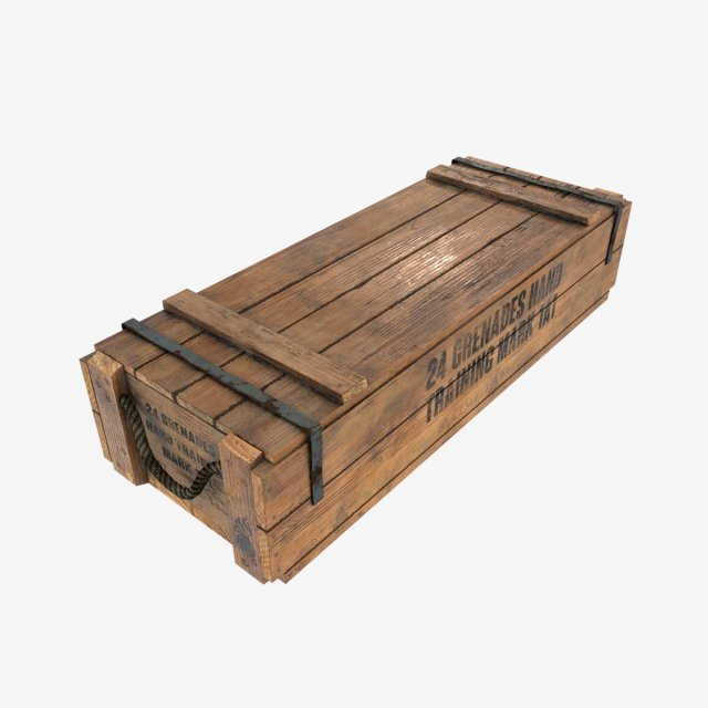 us army wooden crate 3D Model .c4d .max .obj .3ds .fbx .stl .blend 