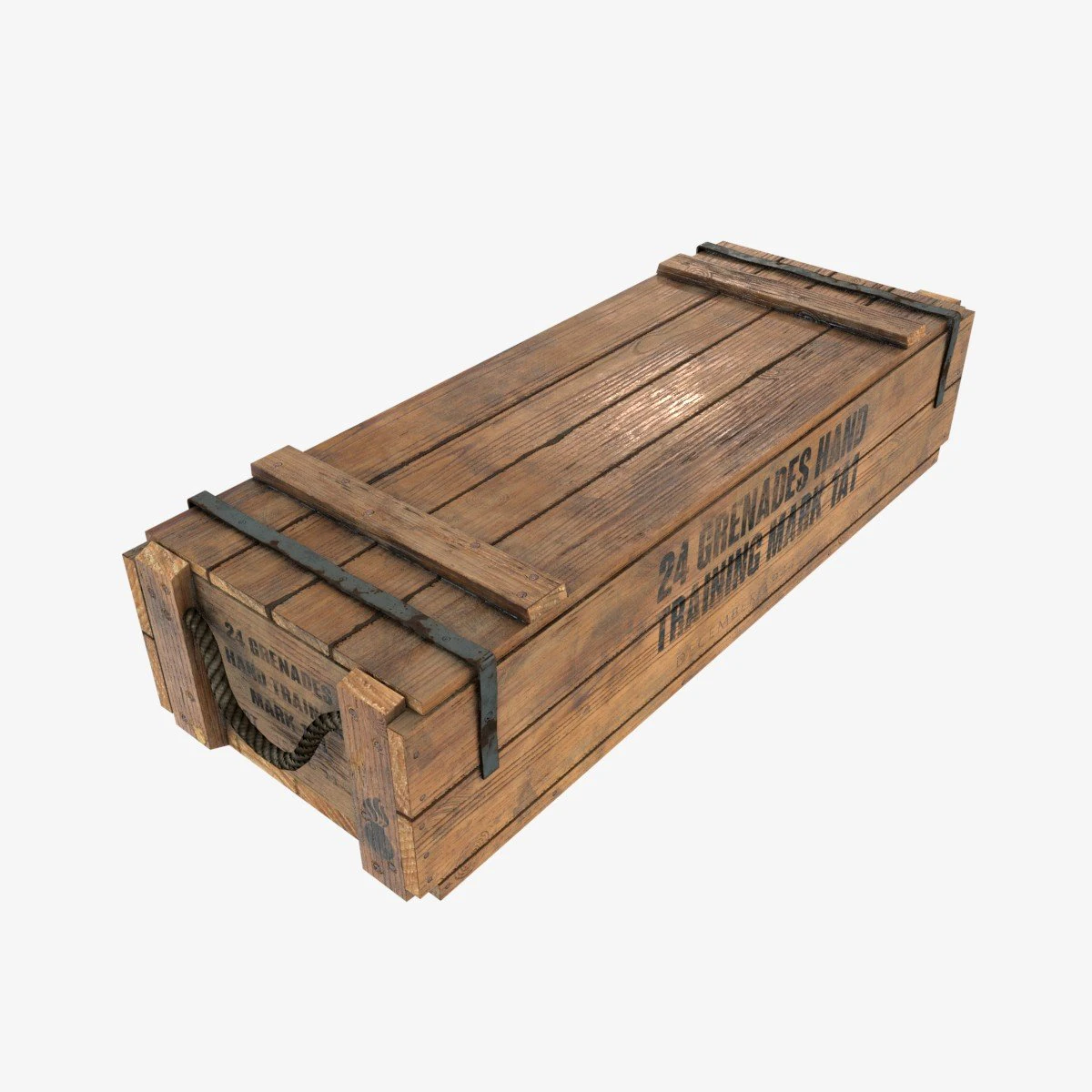 cassa di legno dell'esercito americano Modello 3D .c4d .max .obj .3ds .fbx .stl .blend