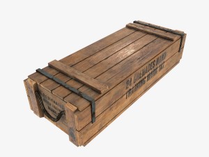 us army wooden crate 3D Model
