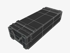 cassa di legno dell'esercito americano Modello 3D