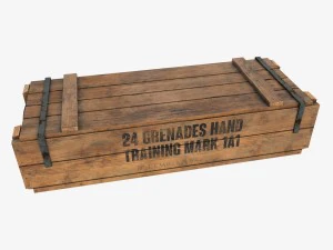 cassa di legno dell'esercito americano Modello 3D