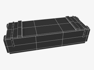 us army wooden crate 3D Model