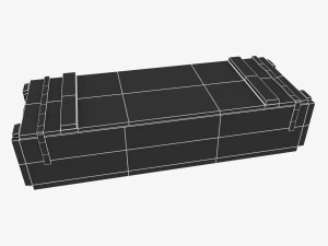cassa di legno dell'esercito americano Modello 3D