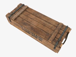 us army wooden crate 3D Model