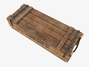 cassa di legno dell'esercito americano Modello 3D