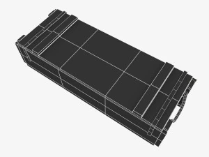 cassa di legno dell'esercito americano Modello 3D