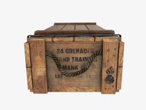 cassa di legno dell'esercito americano Modello 3D