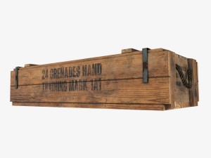 us army wooden crate 3D Model