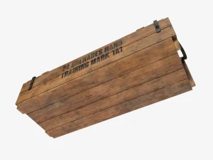 cassa di legno dell'esercito americano Modello 3D