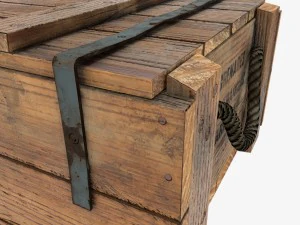 cassa di legno dell'esercito americano Modello 3D