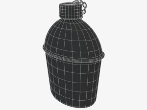 us bottle canteen wwii 3D Model