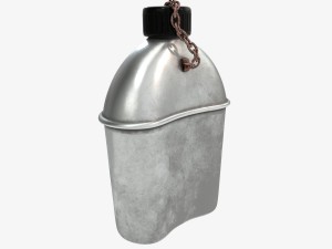 us bottle canteen wwii Model 3D