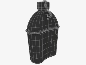 us bottle canteen wwii 3D Model