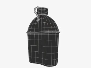 us bottle canteen wwii 3D Model