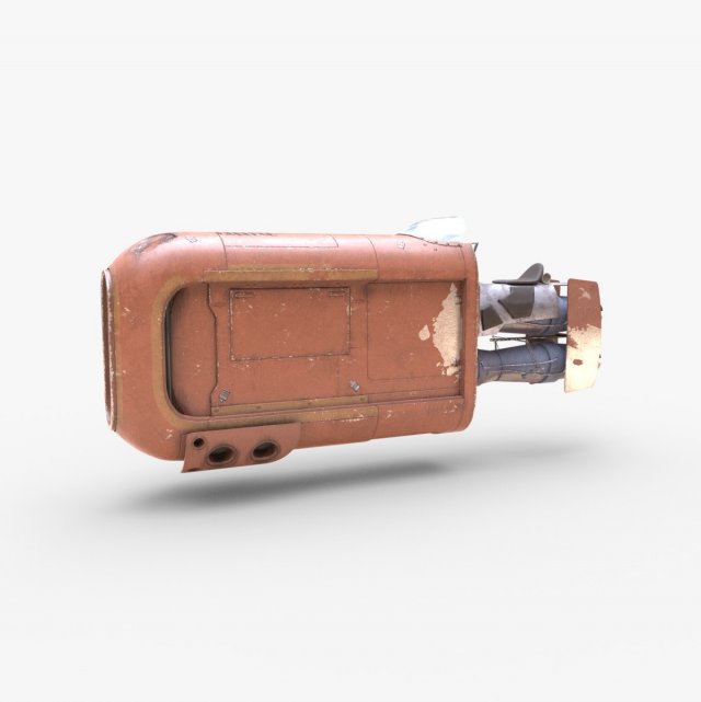 star wars reys speeder 3D Model .c4d .max .obj .3ds .fbx .stl .blend 