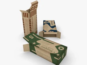 us k-ration boxes end war wwii 3D Model