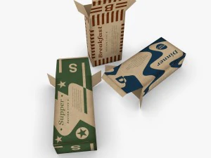 us k-ration boxes end war wwii 3D Model